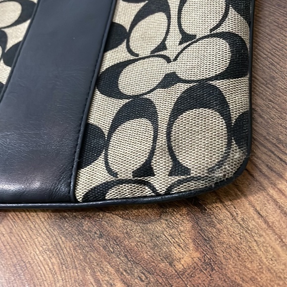 Coach Crossbody Bag Signature Logo Black Brown Beige Tan with Gold Hardware🖤🤎 - Picture 6 of 12